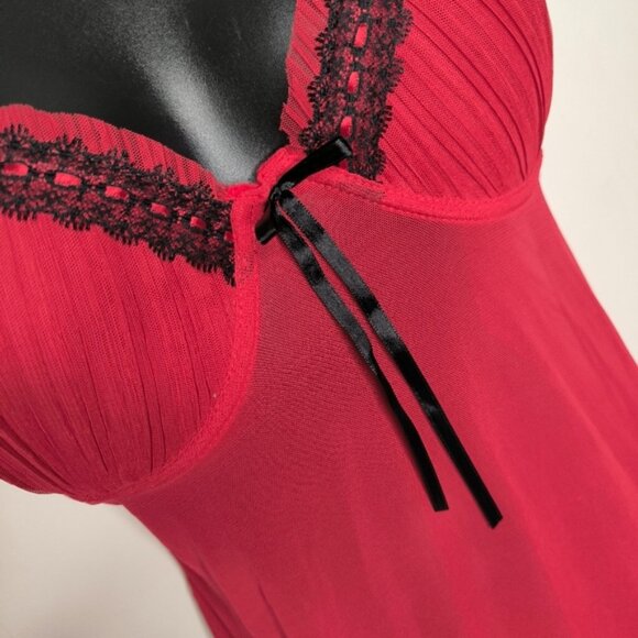 La Vie En Rose Babydoll Coquette Lolita Retro Flapper Pin-up Glam Lingerie L - Picture 8 of 9